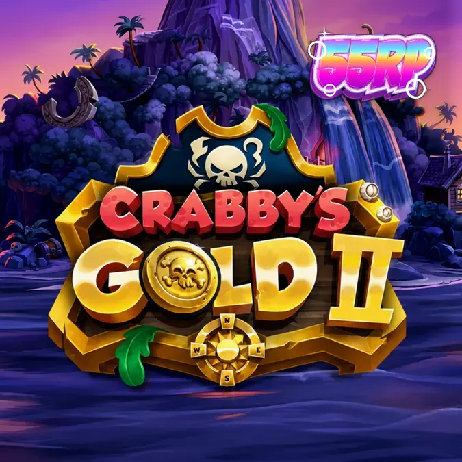 Tampilan visual permainan slot Crabby’s Gold II dengan tema bajak laut.